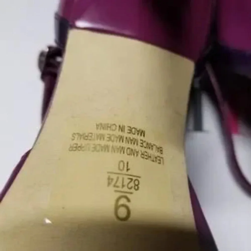 Women’s Parade Purple Pointed-Toe Heels with Ankle Strap